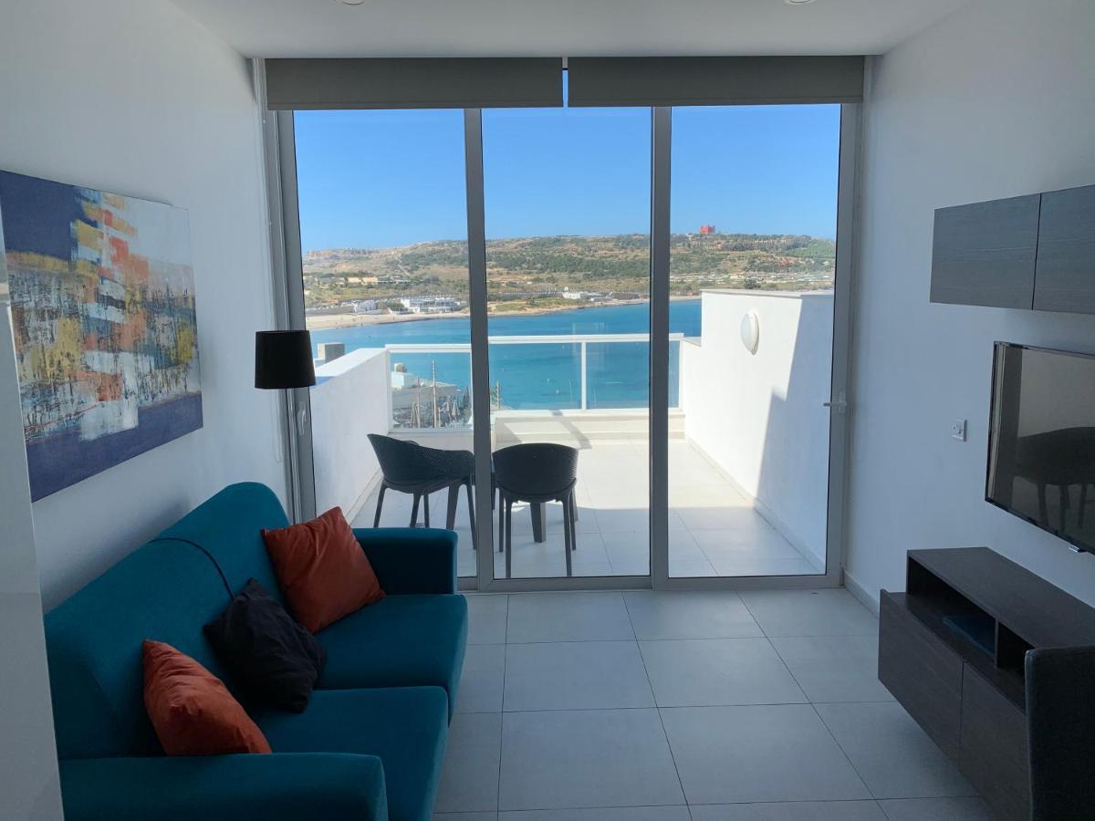Sea View Penthouse Mellieha Bay Lejlighed Eksteriør billede